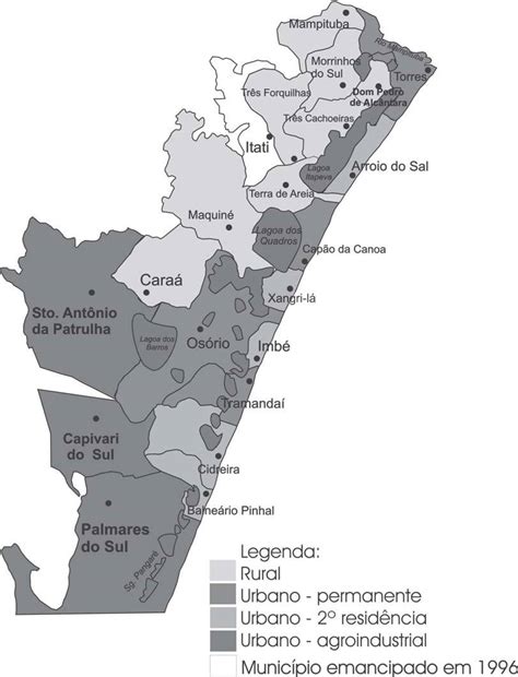 Mapa Litoral Norte Rs