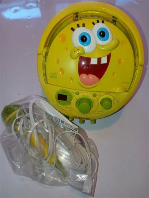 Spongebob Squarepants Karaoke Portable Radio Boombox Am Fm Stereo Cd