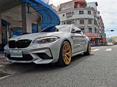 Bmw M2 Competition F87 Hockenheim Silver With Gold Bbs Fi R Wheel Front