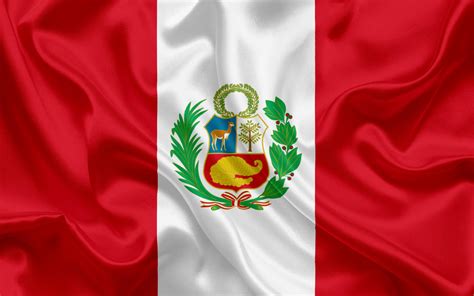 The Flag Of Peru Waving In The Wind
