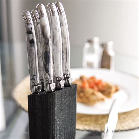 Laguiole Steak Knife Block Sets By Jean Dubost Linen Chest