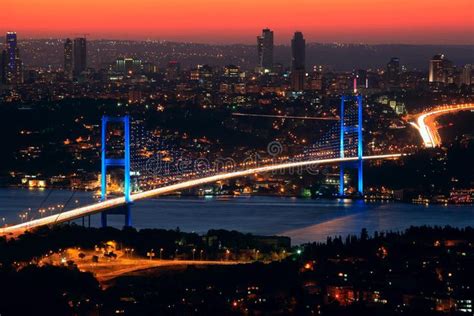 Bosphorus Bridge At Night In Istanbulturkey Sponsored Paid Ad