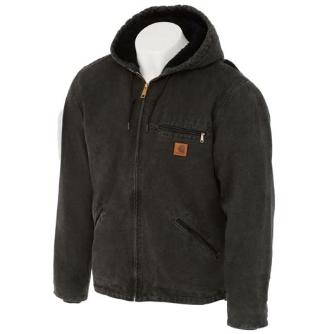 reviews for carhartt men s medium moss cotton sierra jacket sherpa lined sandstone j141 mos