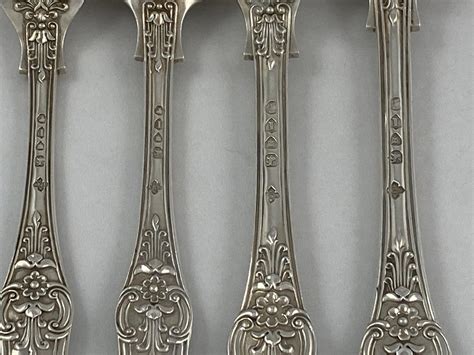 Victorian Silver Queens Pattern Cutleryflatware Service For 12 All