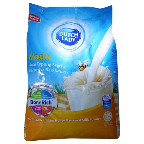 Dutch lady milk powder is nutritious and contains all the goodness found in milk. Dutch Lady Madu Susu Tepung Segera: Instant Honey Flavored ...
