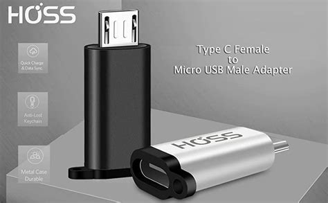 Hoss Type C Female To Micro Usb Male Adapter Converter Usb C To Micro