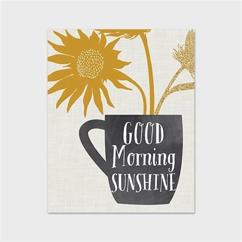 Good Morning Sunshine Art Print 8x10 Coffee Art Print