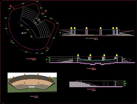 Amphitheater Dwg Section For Autocad Designs Cad