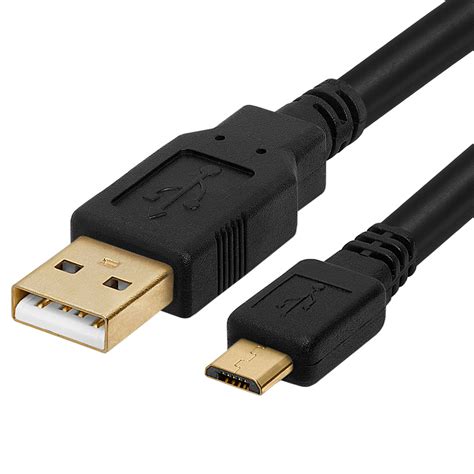 Usb 20 A Male To Micro B Male 5 Pin Gold Plated Cable 3feet Black