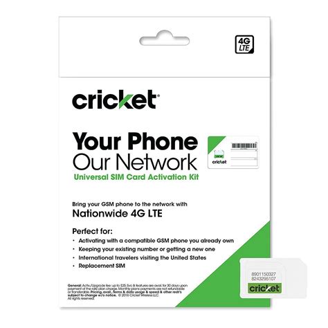 With cricket, activating your phone is simple and can be done entirely online through the cricket website. Cricket Wireless Complete Starter Pack: Nano SIM Card with ...