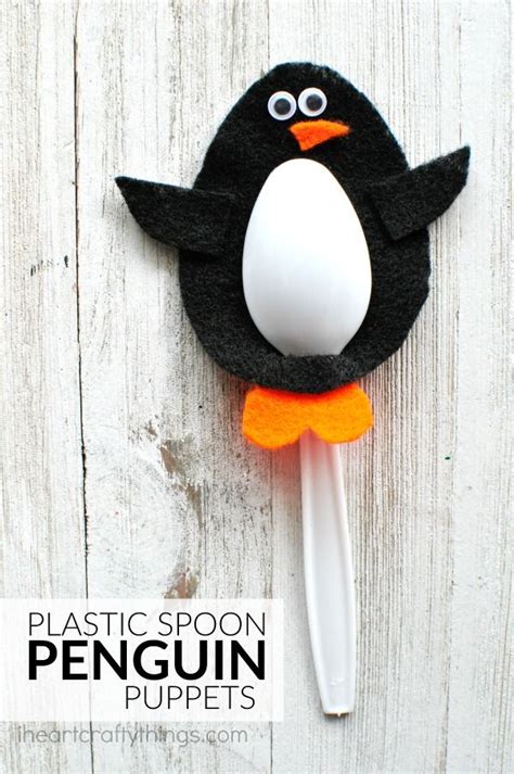In 2002, a group of argentinian scientists found in the coast of the antarctic peninsula a subspecies of the emperor penguin, with a maximum. Plastic Spoon Penguin Craft | Animal crafts for kids ...