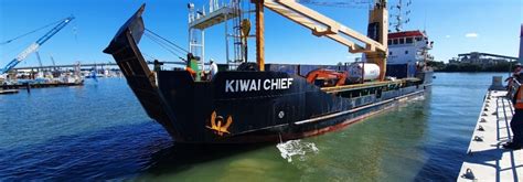 Kiwai Chief Loaded And Lashed At Pacific Marine Base Brisbane Pacific