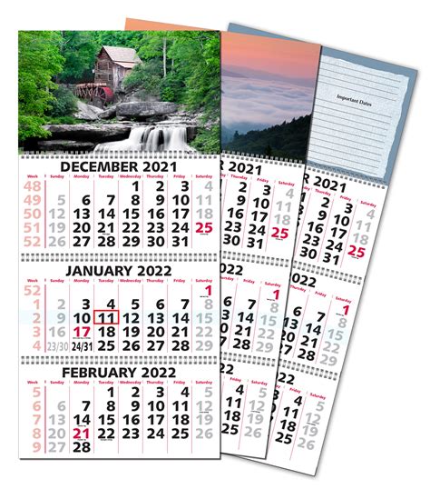 Three Month Calendar 3 Month View With Week Numbers Wall Calendar