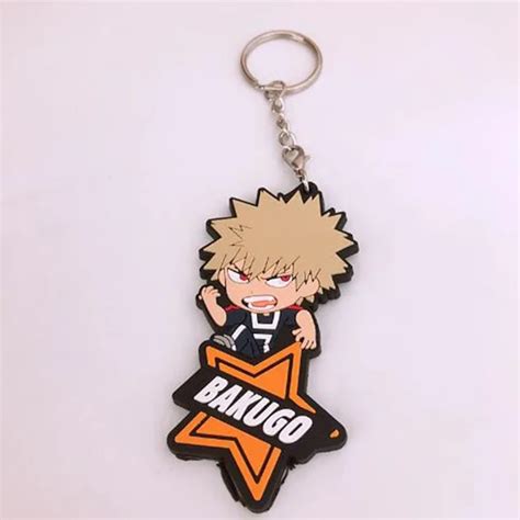 Anime Keychian Boku No Hero Academia Bakugou Keychain Keyrings Pendants Print Llaveros In Key