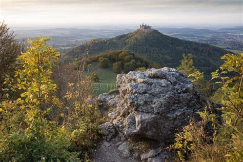 Castle Hohenzollern Over The Clouds Stock Photo Image Of Castle Burg