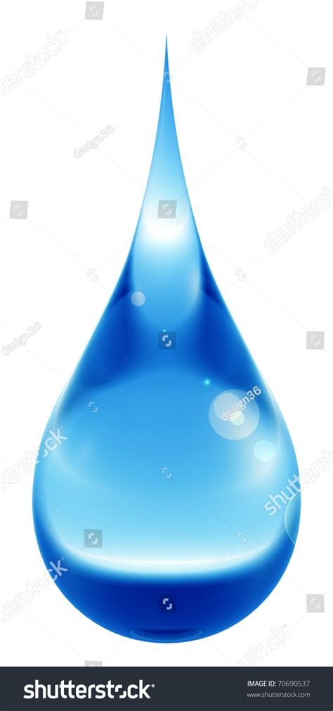 High Resolution Water Drop Falling Stock Illustration