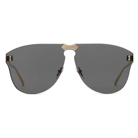 Gucci Frameless Aviator Sunglasses Grey Gold Lenses Gucci Eyewear Avvenice