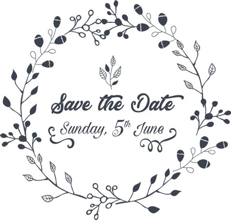 Wedding Invitation Save The Date Illustration Ai File Wedding