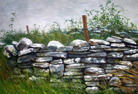 Stone Wall Painting Stone Wall Fine Art Print Acrylic Portrait