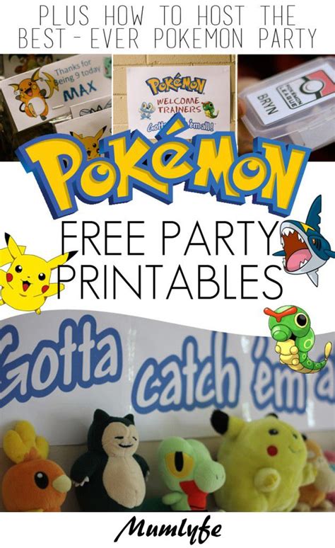 Pokemon Party Free Printables Fun Pokemon Party Pokemon Themed