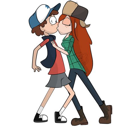 gravity falls wendy and dipper kiss