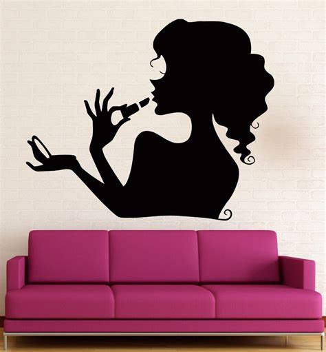 Buy Cosmetics Makeup Wall Stickers Sexy Girl Beauty