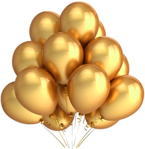 Transparent Gold Balloons Clipart Gold Balloons Golden Birthday
