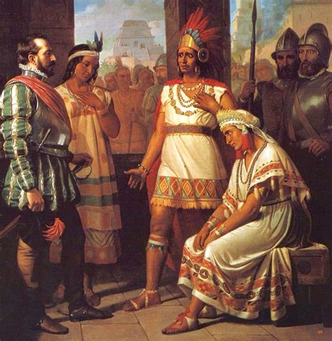 Hernán Cortez Es Recibido Por Moctezuma En La Gran Tenochtitlán En El