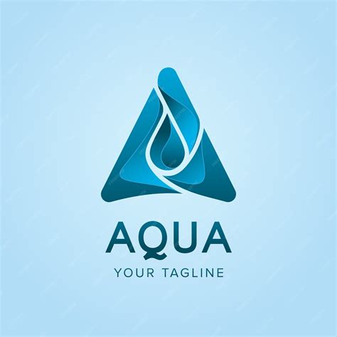 Premium Vector 3d Aqua Logo Concept Template