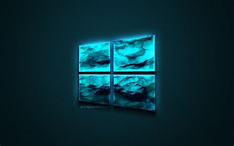 Download Wallpapers Windows 10 Blue Logo Creative Blue Art Windows 10