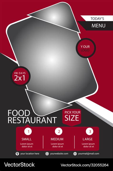 Food Restaurant Flyer Template Royalty Free Vector Image