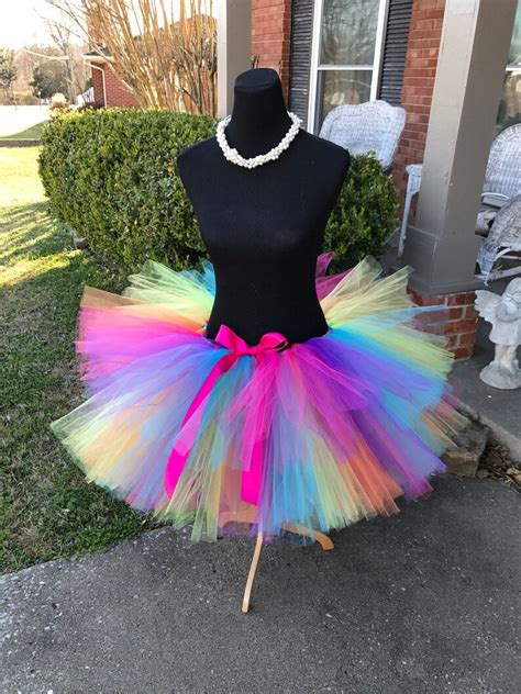 Adult Rainbow Glitz Tutu Adult Tutus Adult Rainbow Tutu Etsy