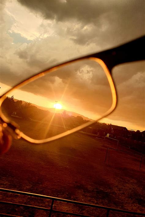 Through My Eyes Clouds Glasses Nature Night Red Sky Sun Sunset