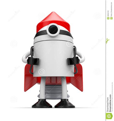Robot Ready To Start Stock Illustration Illustration Of Rocket 58284722