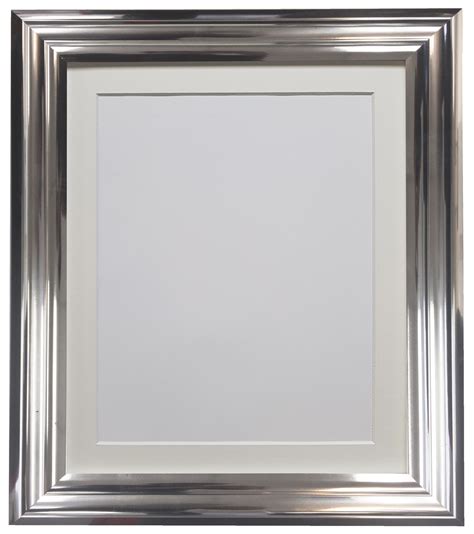 Firenza Chrome Picture Photo Frames And White Black Ivory Blue Pink Or
