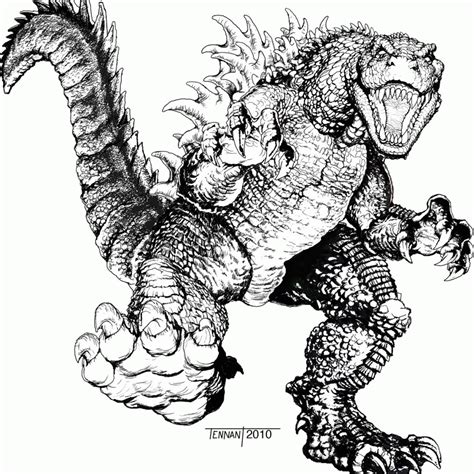 Printable Godzilla Coloring Pages Coloring Home 1128 The Best Porn