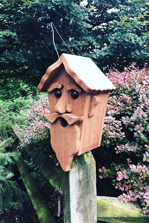 Wizard Birdhouse Hand Made From Reclaimed Wood Bh15 Etsy Decorative