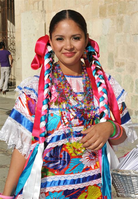 Traditional Mazatec Attendant At Oaxaca Wedding