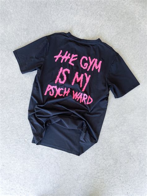 the gym is my psych ward t shirt pink black kill crew