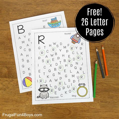 Letter Search Worksheet Preschool