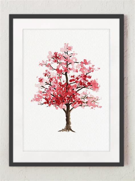 They would look great on collar bone as well. Cherry Blossom Tree Watercolor Painting Floral Giclee Wall