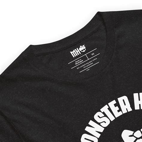 Monster High Fang Club Short Sleeve T Shirt In Black Heather Mattel