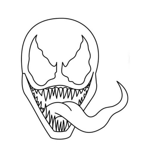 Marvel Venom Head Coloring Pages