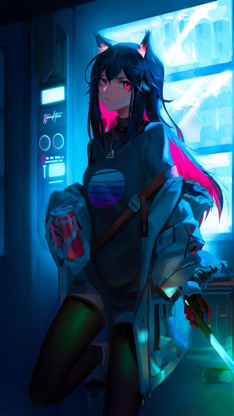 2160x3840 cyber anime girl 4k sony xperia x xz z5 premium hd 4k wallpapers images backgrounds