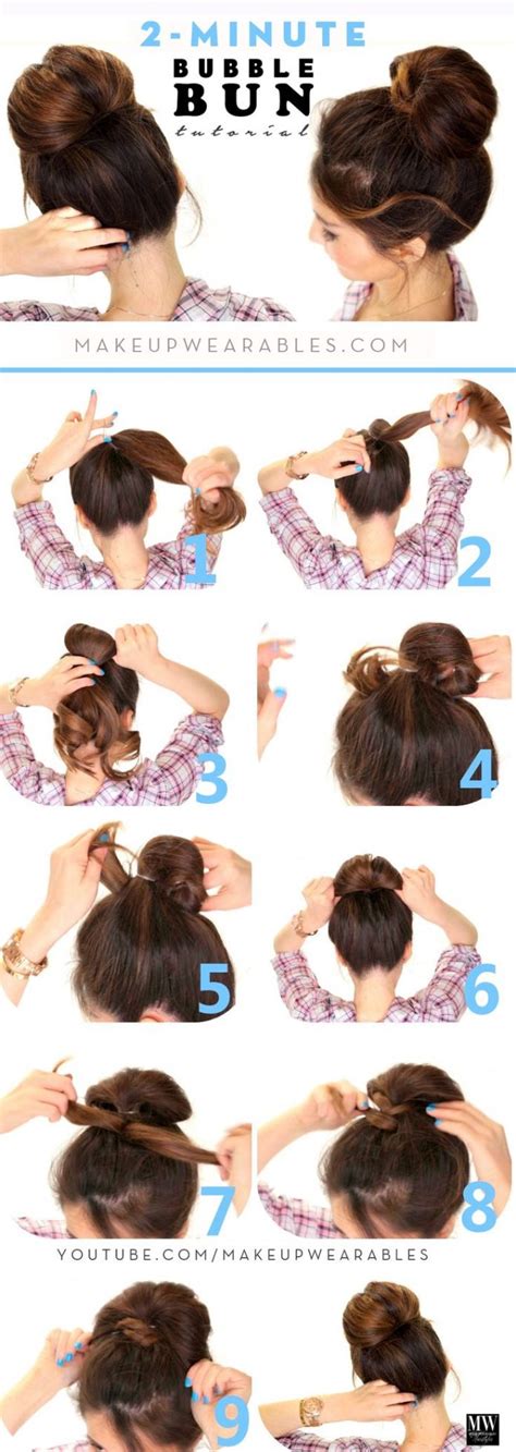 14 Simple Hair Bun Tutorial To Keep You Look Chic In Lazy Days Be