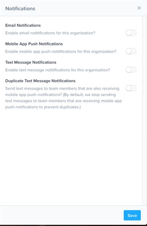 Notifications Zoomshift Knowledge Base