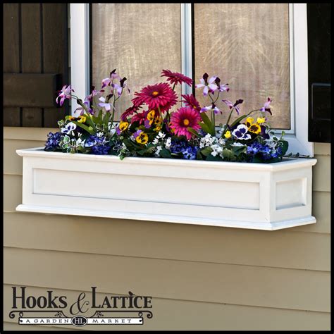 A planter box is ideal for a kitchen window herb garden. Wooden Window Boxes, Wooden Flower Box, Wood Window Boxes ...
