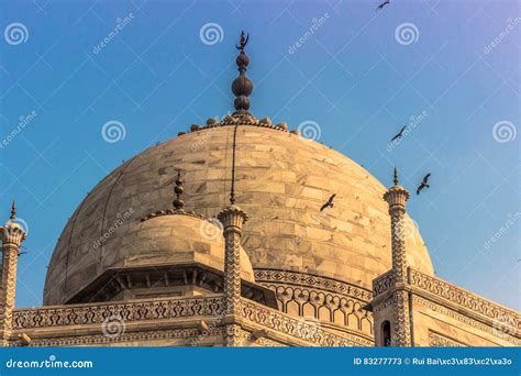 November 02 2014 Detail Of The Roof Of The Taj Mahal In Agra Stock