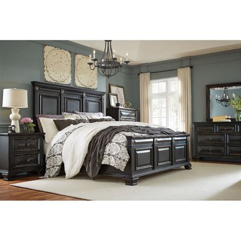 The mb231 white storage bed is a great choice if you are looking for a transitional style bed to complete your bedroom space. Black Traditional 6 Piece King Bedroom Set - Passages | RC Willey Furniture Store
