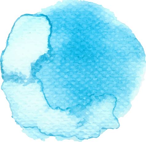 Blue Watercolor Round Shape 29728969 Png